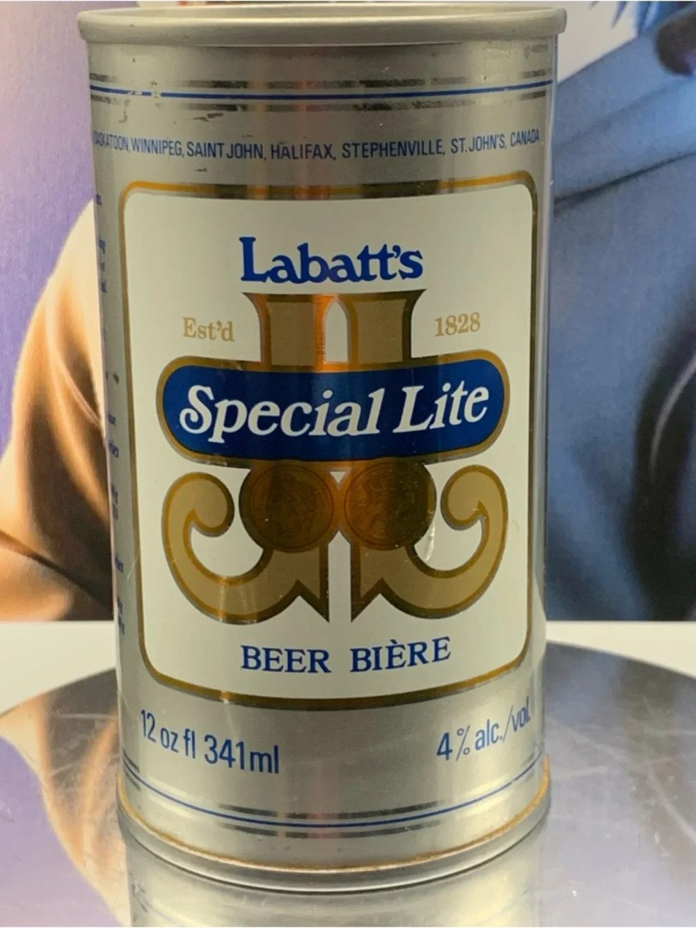Vintage Beer Can Labatt's Special Lite Biere Beer Empty Steel Can Canada